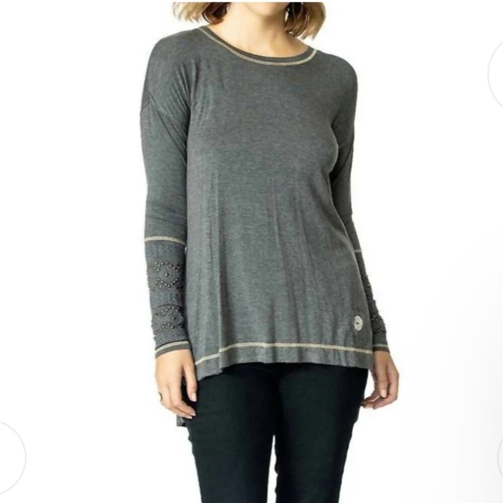 Double D Ranch "I Saw the Light" Long sleeve Stretchy rayon tunic top Large